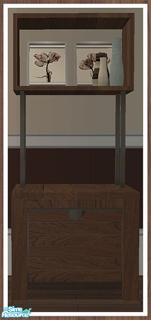 Sims 2 — MAXIMO Dining Dresser - Pictures & Vases by simtomatic — Pictures by Stephen Meyers. This file recolours the