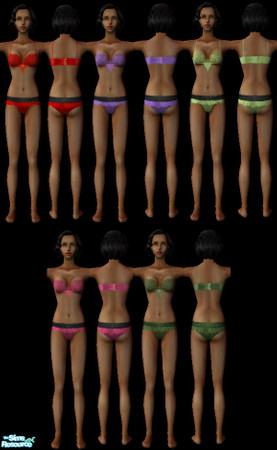 Sims 2 — Cute bikini by 12sandra11 — A set consisting of 5 cute bikinis, which can also be worn as underwear! I hope you