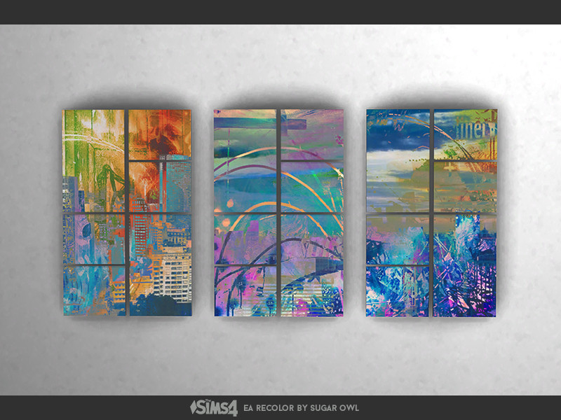 Sims 4 The Sims Resource | Urban Grunge paintings set #1 by TSR Creator