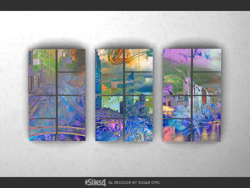 Sims 4 The Sims Resource | Urban Grunge paintings set #2 by TSR Creator