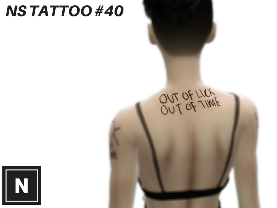 The Sims Resource - NS tattoo #40 - Set CORRUPTED - Back