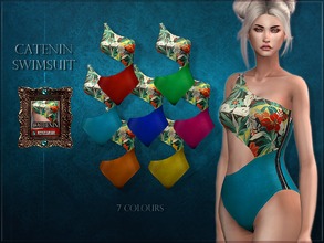 Sims 4 — Cathenin Swimsuit by RemusSirion — Cathenin Swimsuit for the Sims 4 Preview picture was done with HQ mod. See