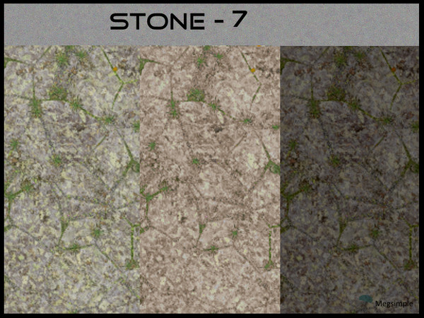 Sims 4 — Stone Floor 7 by megsimple2 — Broken up flat stone 3 color choices