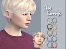 Sims 4 — Chae Earrings by jealousypixel — Simple circular barbells as earrings. Inspired by Hyungwon from Monsta X. -