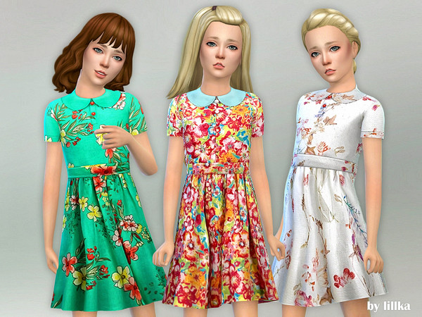 Sims 4 — Designer Dresses Collection P114 [NEEDS SEASONS] by lillka — Designer Dresses Collection P114 New item / 3