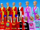 Sims 4 — Dc Dressing Gown - Spa Day needed by Kirsty178 — Dc Dressing gown Wonder woman Super Girl Harley Quinn Spa Day