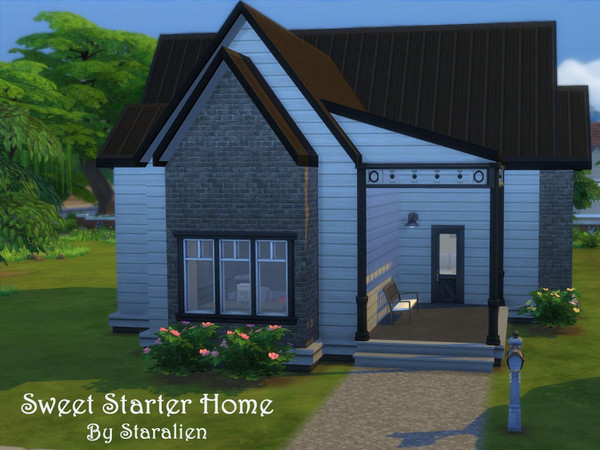 Sims 4 — Sweet Starter Home by staralien2 — A small home with plenty of room to grow. This one bedroom and one bath is
