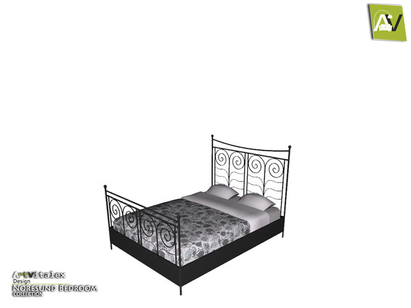 Sims 4 — Noresund Bed by ArtVitalex — - Noresund Bed - ArtVitalex@TSR, Oct 2018
