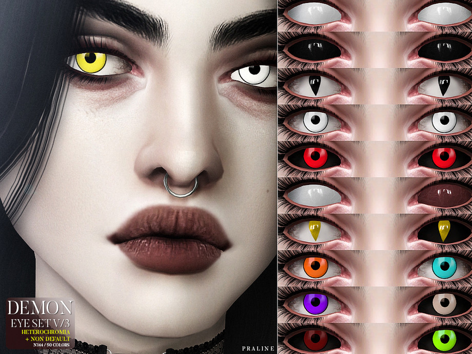 Sims 4 - ND Demon Eyes V/3 (+Heterochromia) N144 by Pralinesims - Demon Eye...