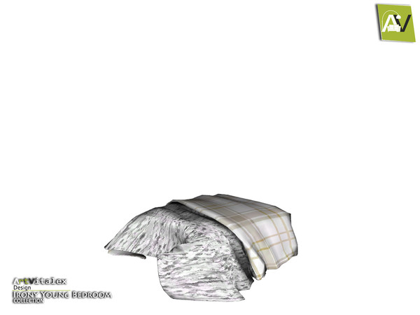 Sims 3 — Irony Bed Blanket Messy by ArtVitalex — - Irony Bed Blanket Messy - ArtVitalex@TSR, Oct 2018