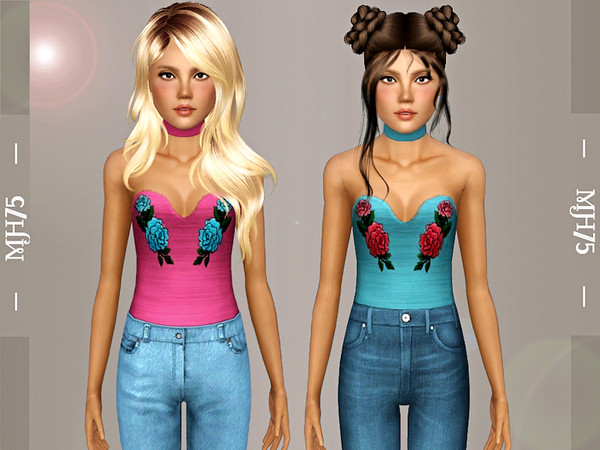 Sims 3 — S3 Felicity Bodysuit [Teen]  by Margeh-75 — -cas thumbnail recolourable Please do not reupload, copy, modify, or