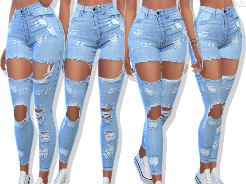 Pinkzombiecupcakes' Ripped Denim Jeans 049
