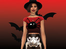 Sims 4 — Halloween Spider Crop Top by assassin_of_fairgard — Halloween Spider Crop Top