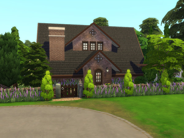 Sims 4 — Mountain House by Alibrandi2 — A cozy house in a mountain climate surrounded by a beautiful garden.