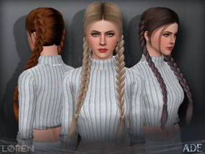Sims 3 — Ade - Loren by Ade_Darma — New Hair Mesh No Morph all Bones assigned All LODs