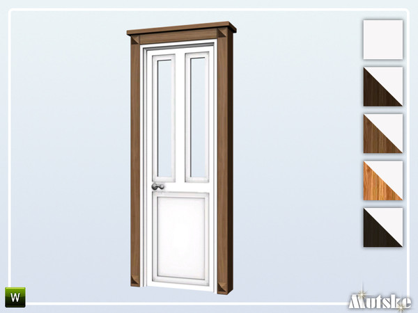 Sims 4 — Borgund Door Glass Single 2x1 by Mutske — This door is part of the Borgund Constructionset. Made by Mutske@TSR. 