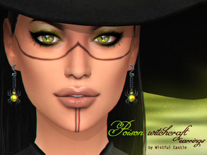 Sims 4 — Poison witchcraft -  earrings by WistfulCastle — Poison witchcraft - earrings set for both, left or right ears.