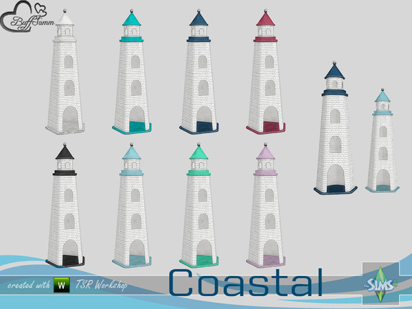 Sims 4 — Coastal Living Deco Lighthouse Large by BuffSumm — Part of the *Coastal Living Set* Created by BuffSumm @ TSR