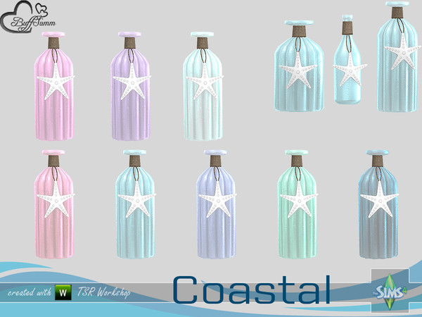 Sims 4 — Coastal Living Deco Bottle v2 by BuffSumm — Part of the *Coastal Living Set* Created by BuffSumm @ TSR