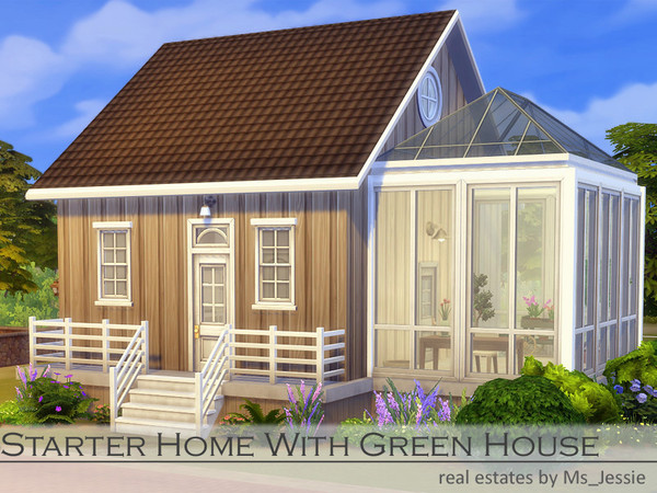 Sims 4 — Starter Home With Green House by Ms_Jessie — This single room house with little green house is perfect for a