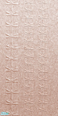 Sims 2 — Sepia Dragonfly Embossed Wall by jasysboo — Asian inspired dragonfly embossed wallpaper. Base paper is swirly