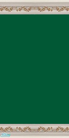Sims 2 — Green wallpaper 2 by mahtigwess — Green wallpaper 2. Companion to Green wallpaper with gold leaf crown moulding.