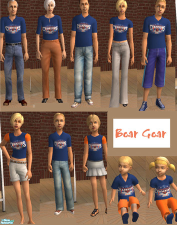 Sims 2 — Bear Gear by okadoka — Chicago Bears NFL Conference Champions Wear for the Entire Family just in time for Super