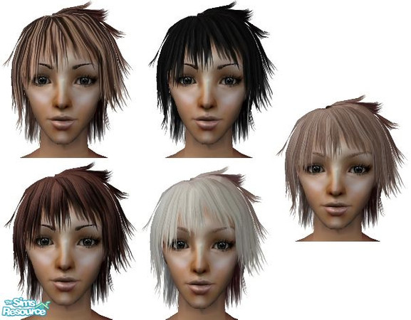 Sims 2 — Chopped Hair Set by nikisatez05 — 