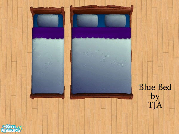 Sims 2 — Blue Bed Spread by TJA — A blue bedspread.