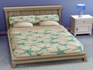 Sims 4 — Seadream Bed - REQUIRES CATS AND DOGS by Sapphyra2 — Coastal themed bed that comes in 4 designs for your sims.