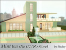 Sims 3 — Mint tea (No CC) by Naday_sims — This house has two levels building. Interior contains: kithen with dining area,
