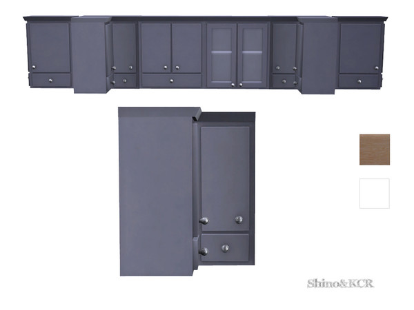Sims 4 — Kitchen Liz - Cupboard Corner Left by ShinoKCR — Sleek and modern Kitchen Furniture matching the Liz Series