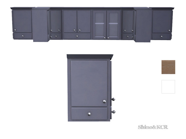 Sims 4 — Kitchen Liz - Cupboard Small by ShinoKCR — Sleek and modern Kitchen Furniture matching the Liz Series under