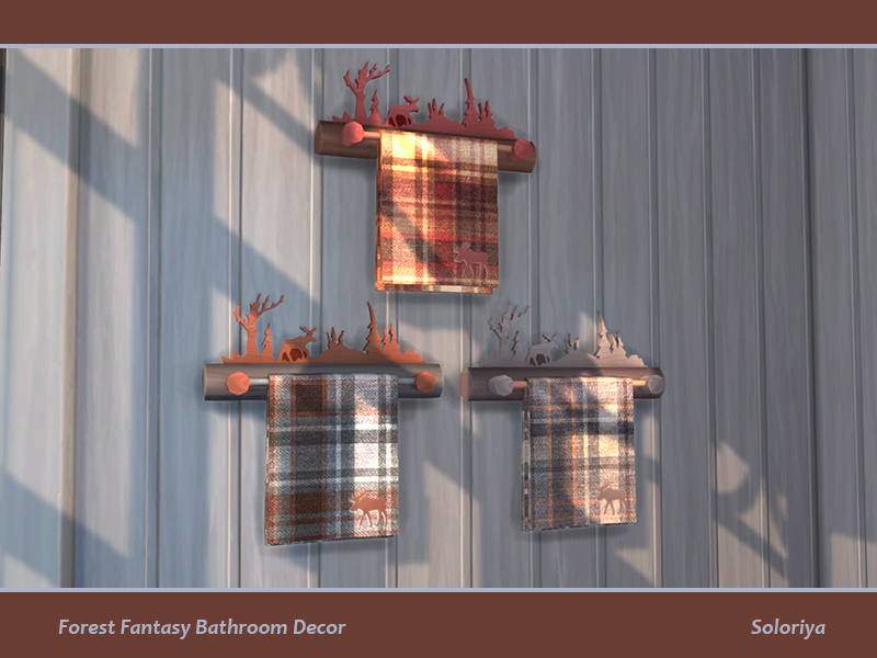 Soloriya S Forest Fantasy Bathroom Decor Towel Rack Moose