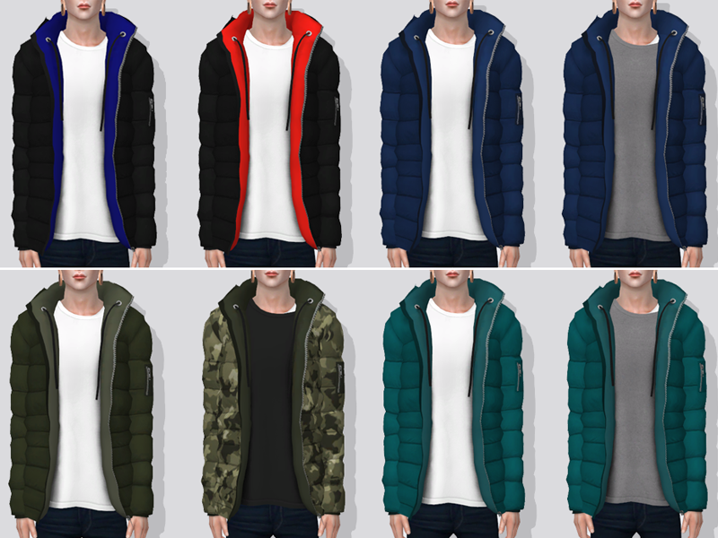 The Sims Resource - Parka with Layered T-Shirts - V1