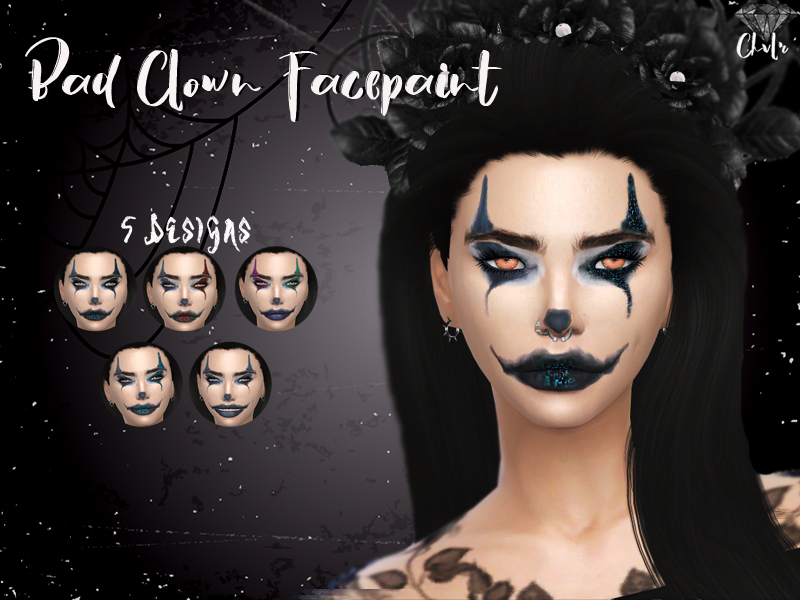 The Sims Resource Bad Clown Facepaint