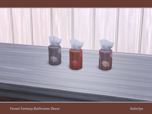 Sims 4 — Forest Fantasy Bathroom Decor. Napkin Holder by soloriya — Napkin holder. Part of Forest Fantasy Bathroom Decor