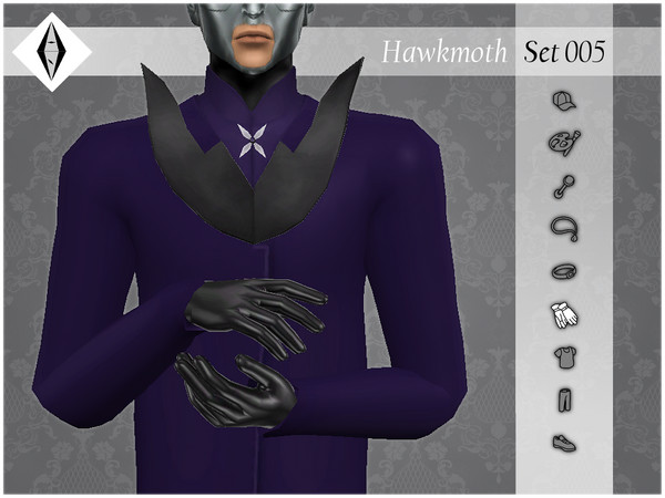 Sims 4 — Hawkmoth - Set005 - Gloves by AleNikSimmer — THIS PACK HAS ONLY GLOVES. -TOU-: DON'T reupload my items as yours.