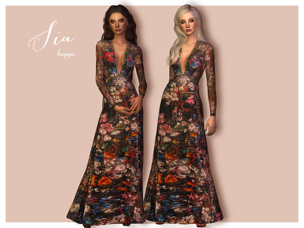 Sims 4 — Sia by laupipi2 — Hiiii new Gown! Custom thumbnail