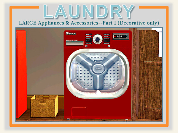 Sims 3 — Modern Laundry Clothes Washer by Cashcraft — 