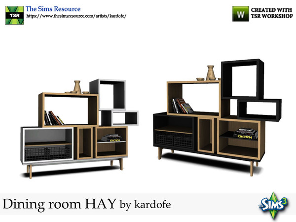 Sims 3 — kardofe_Dining room HAY_Shelving by kardofe — Nordic design shelf, of two types of wood