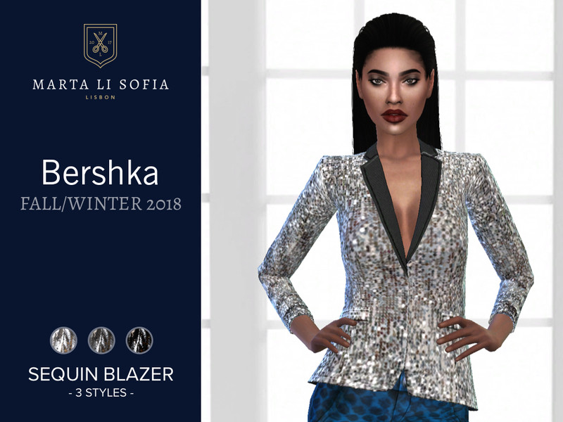 Sims 4 The Sims Resource | Marta Li Bershka Sequins Blazer - Get Together needed by TSR Creator