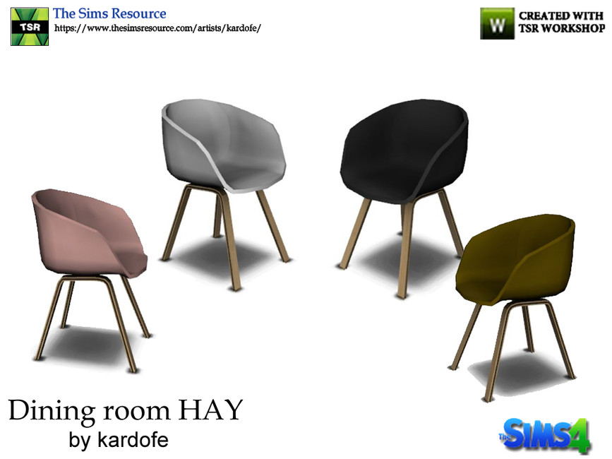 The Sims Resource kardofe_Dining room HAY_DiningChair