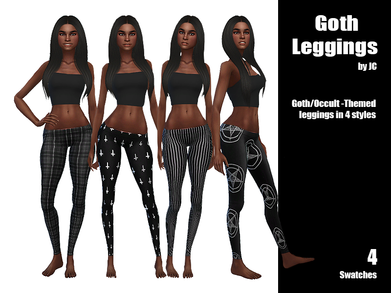 The Sims Resource - JC Goth Leggings