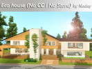 Sims 3 — Eco House (No CC) by Naday_sims — This house has two level building. On the first floor: Living Room | Kithen