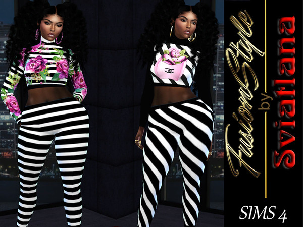 The Sims Resource - FusionStyle by Sviatlana - Top & Leggings