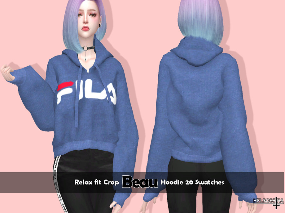 The Sims Resource - BEAU - Relax Fit Hoodie