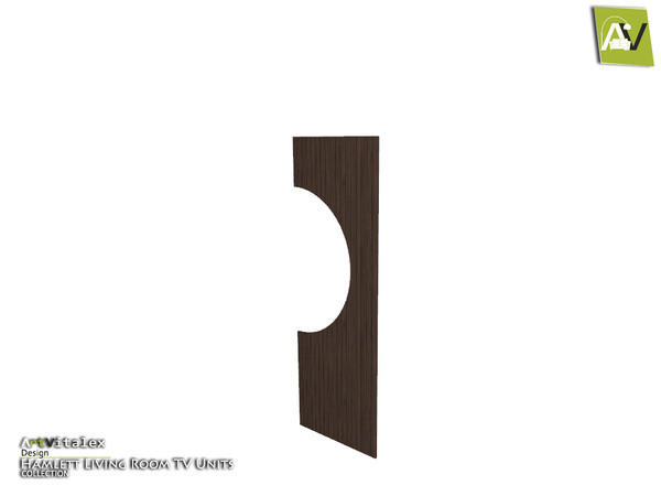 Sims 4 — Hamlett Wall Panel Right Cutting Semicircle by ArtVitalex — - Hamlett Wall Panel Right Cutting Semicircle -