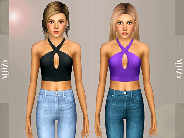 Sims 3 — S3 Halter Top [Teen] by Margeh-75 — -halter top for teens -cas/launcher thumbnail -recolourable Please do not