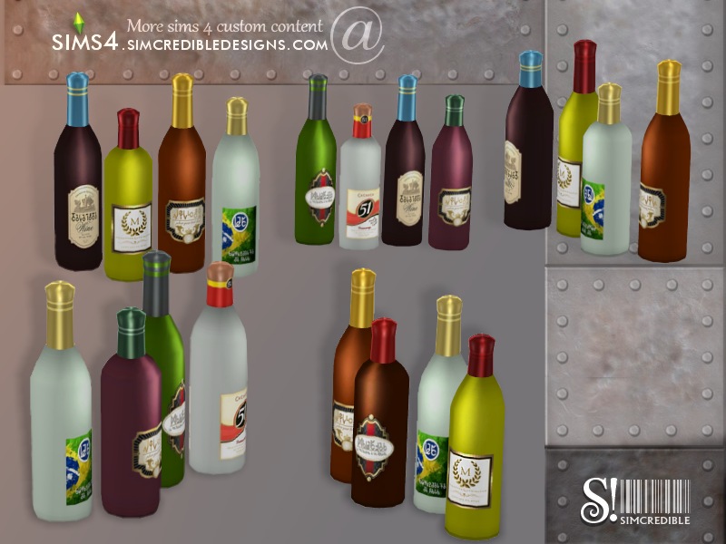 The Sims Resource Industrial Bar drink bottles